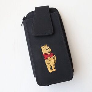 💘Vintage Black Phone Case with Winnie the Pooh Embroidery! 🍯🐝🌳